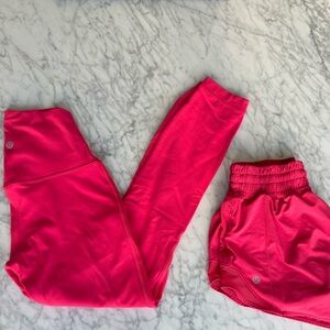 Lululemon Sonic Pink Bottoms Set